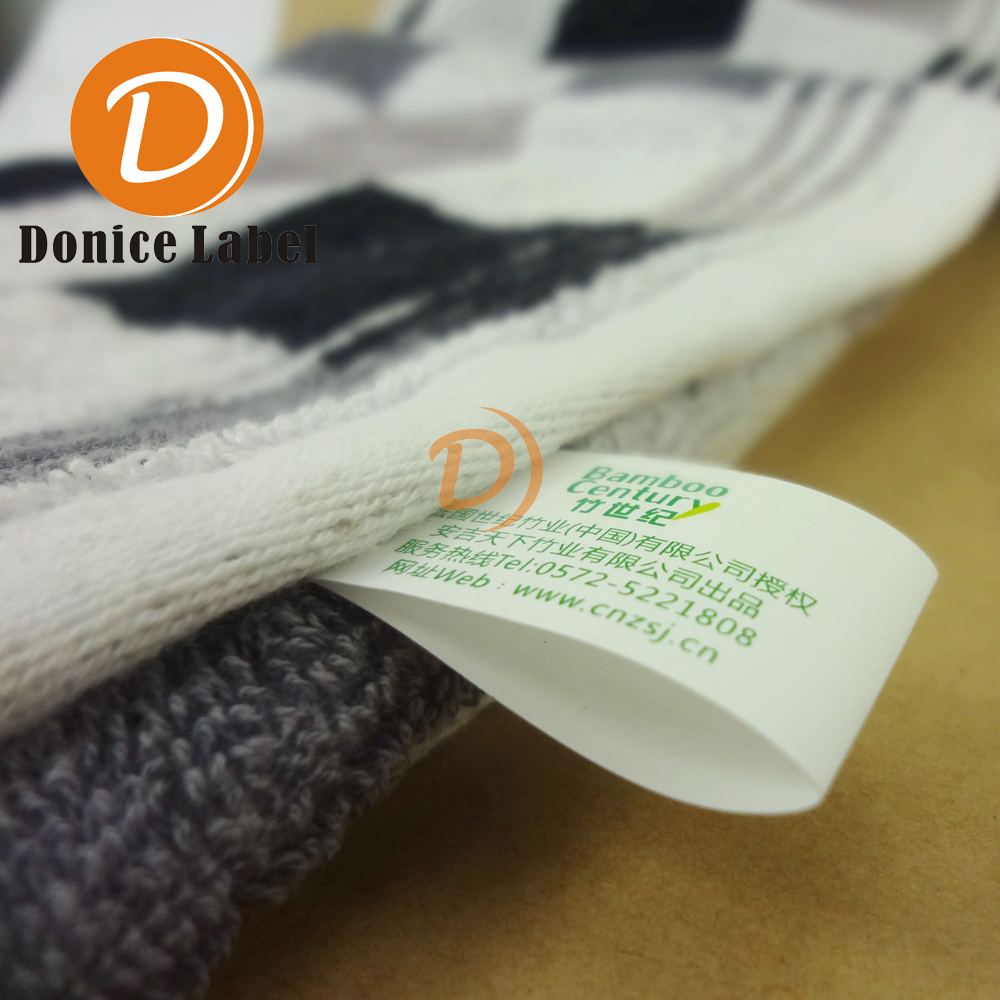 Towel care label