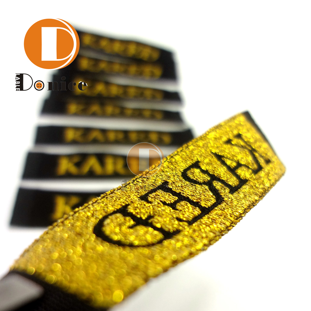 Eco-friendly woven labels with sustainable materials