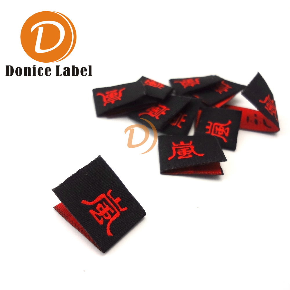 Sew-in woven labels for handmade clothing