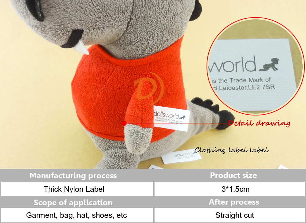 Doll toy care label