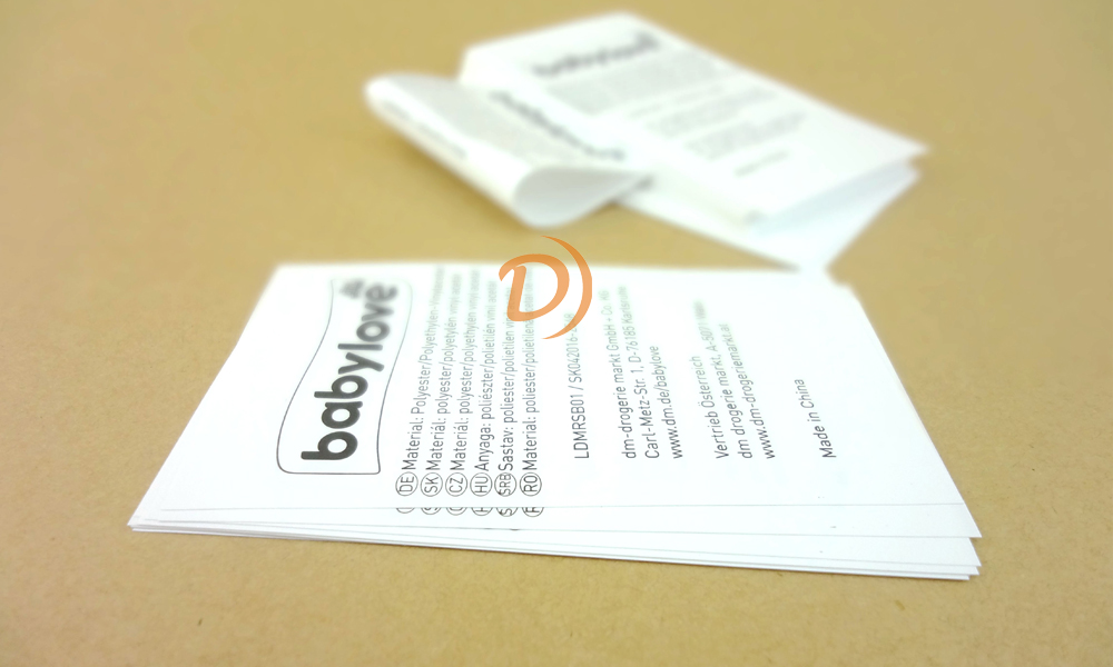 Environmentally friendly care label