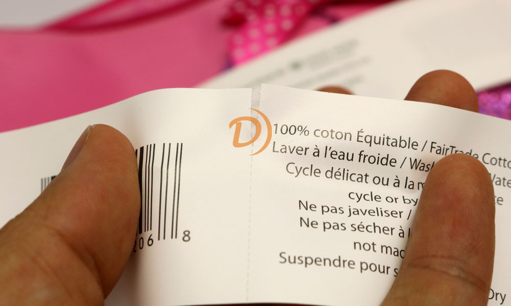 Hand-tearable care label
