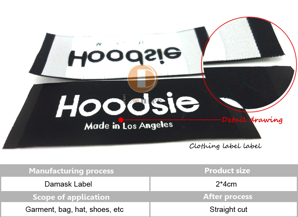 Woven labels for knitwear and sweaters