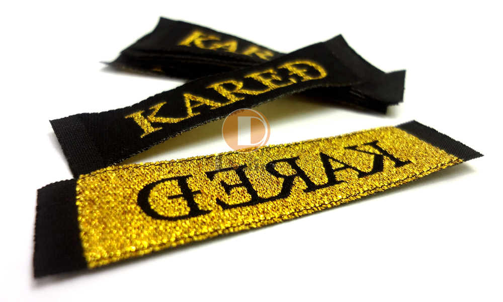 Eco-friendly woven labels with sustainable materials
