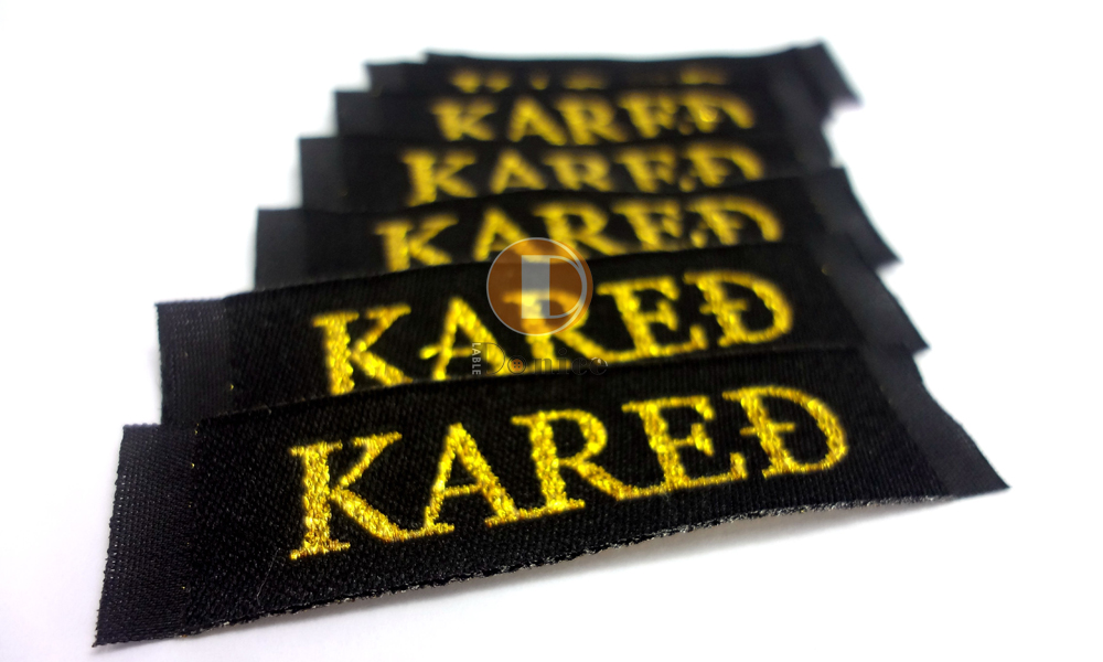 Eco-friendly woven labels with sustainable materials